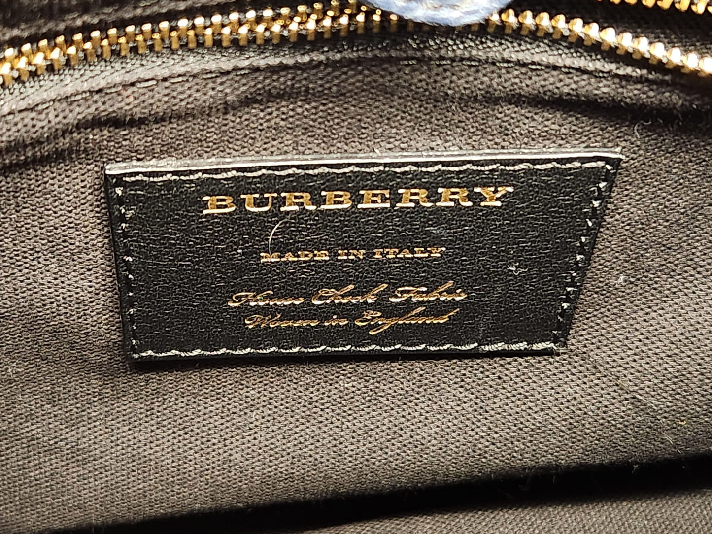 Burberry Blue Pebble Leather House Chloe Large Tote without belt