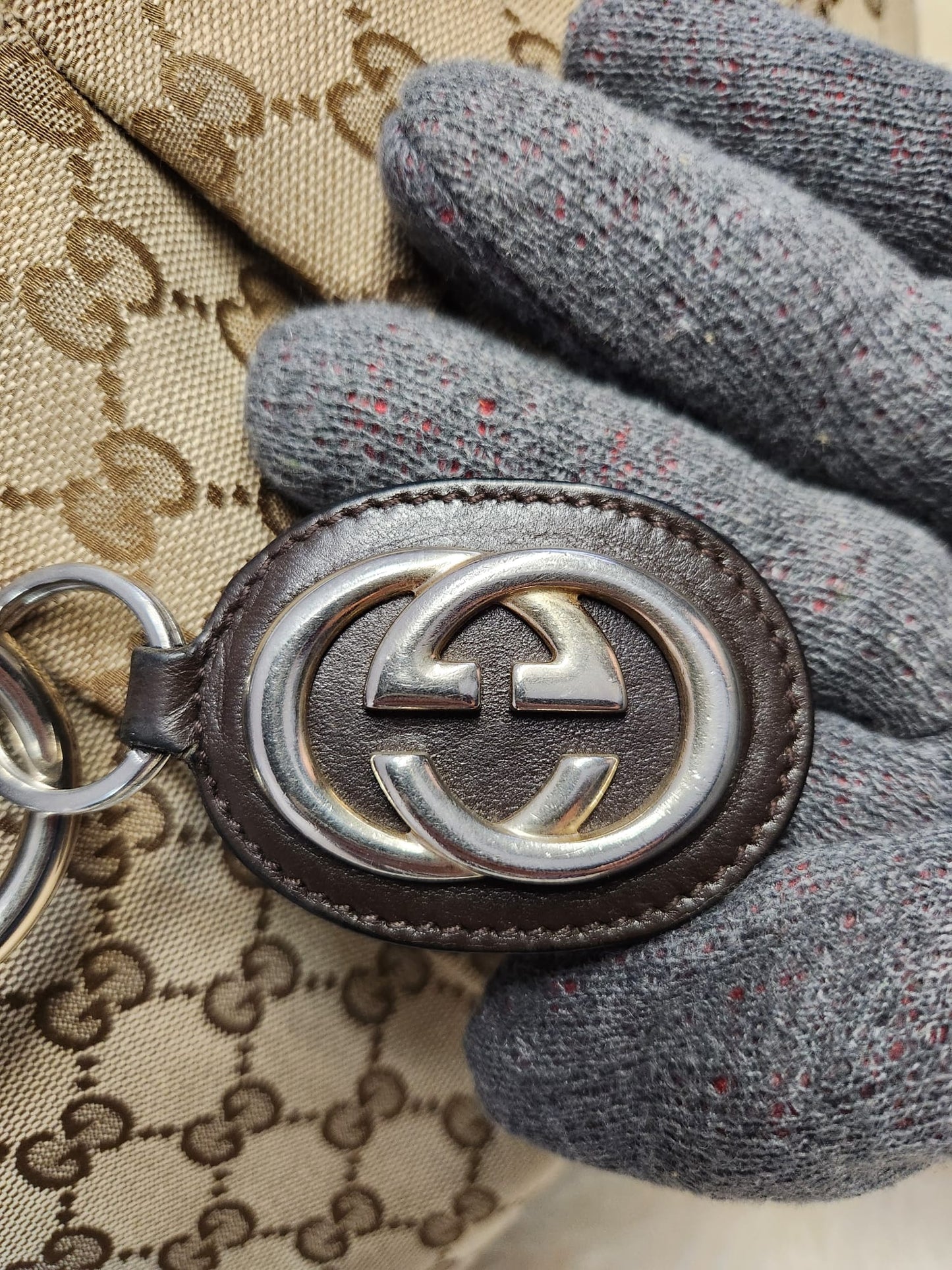 Gucci Classic Monogram Brown Canvas with Leather Trim and Straps Shoulder bag