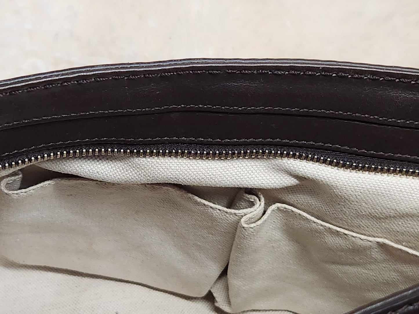 Gucci Classic Monogram Brown Canvas with Leather Trim and Straps Shoulder bag