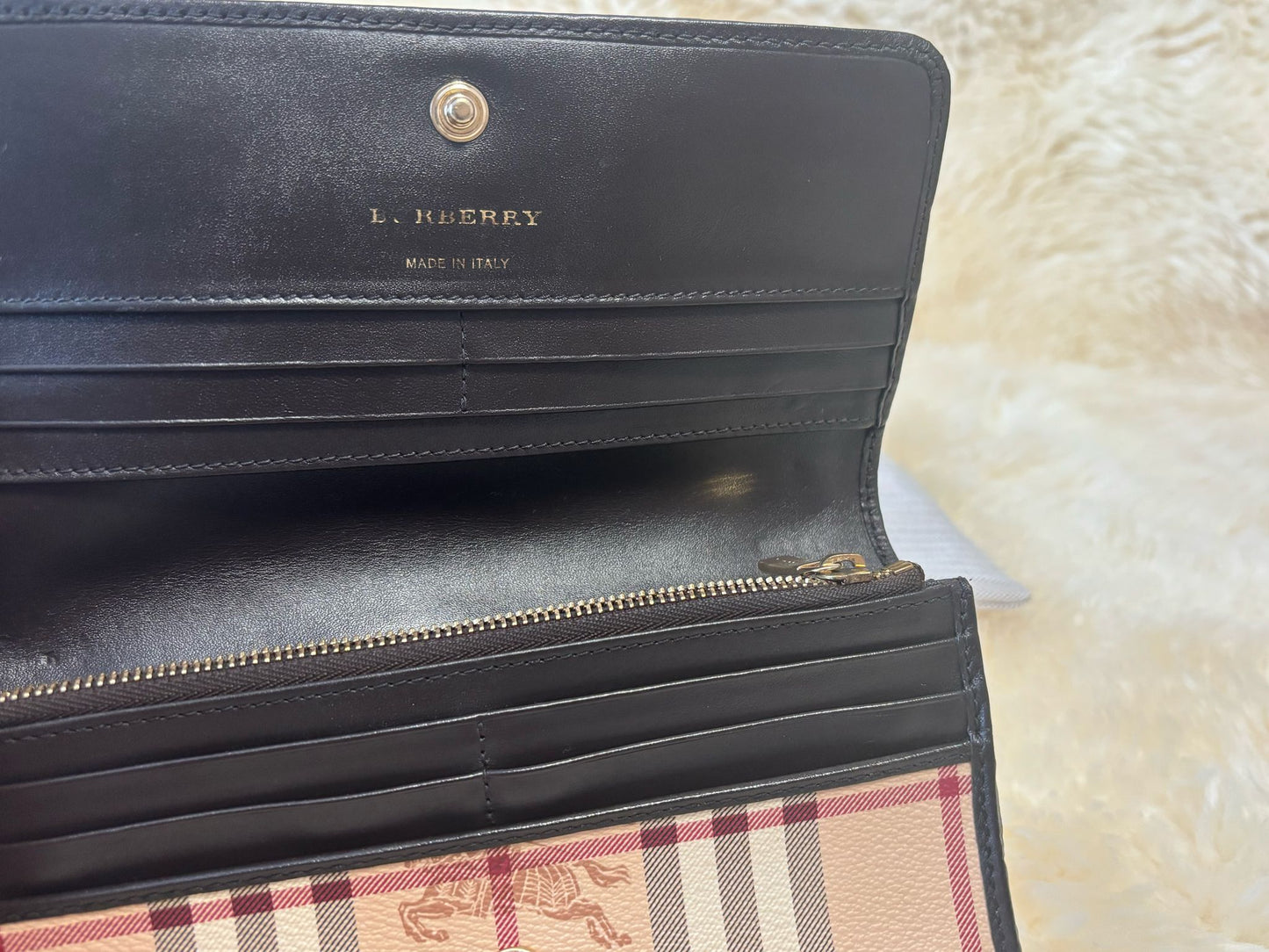 Burberry Check Penrose Continental Wallet Chocolate