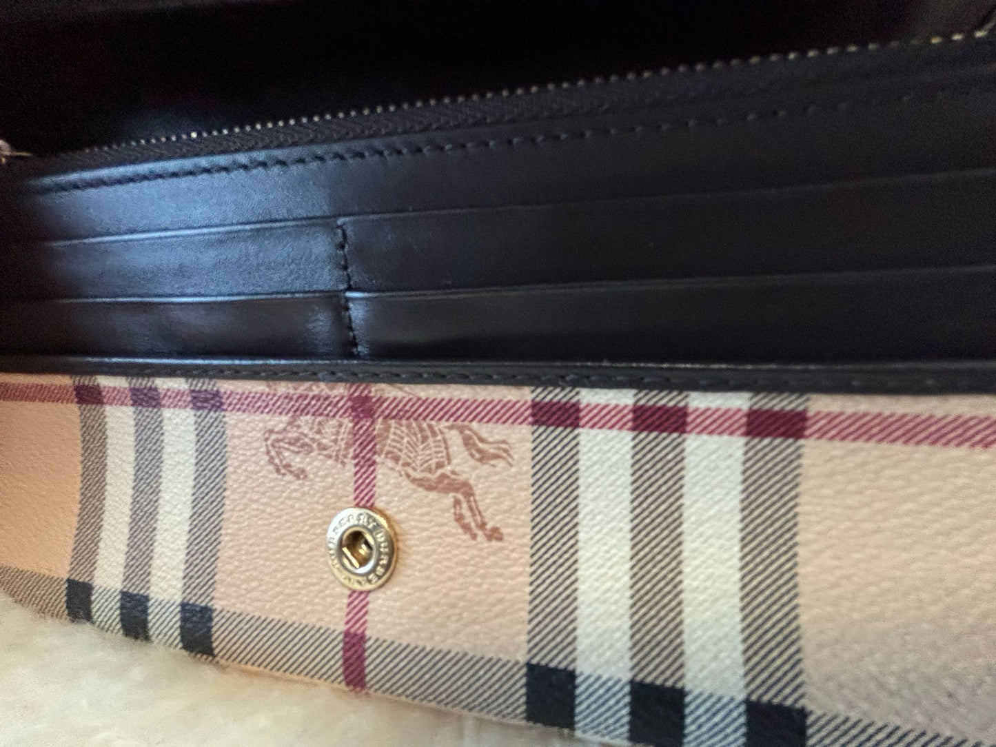 Burberry Check Penrose Continental Wallet Chocolate
