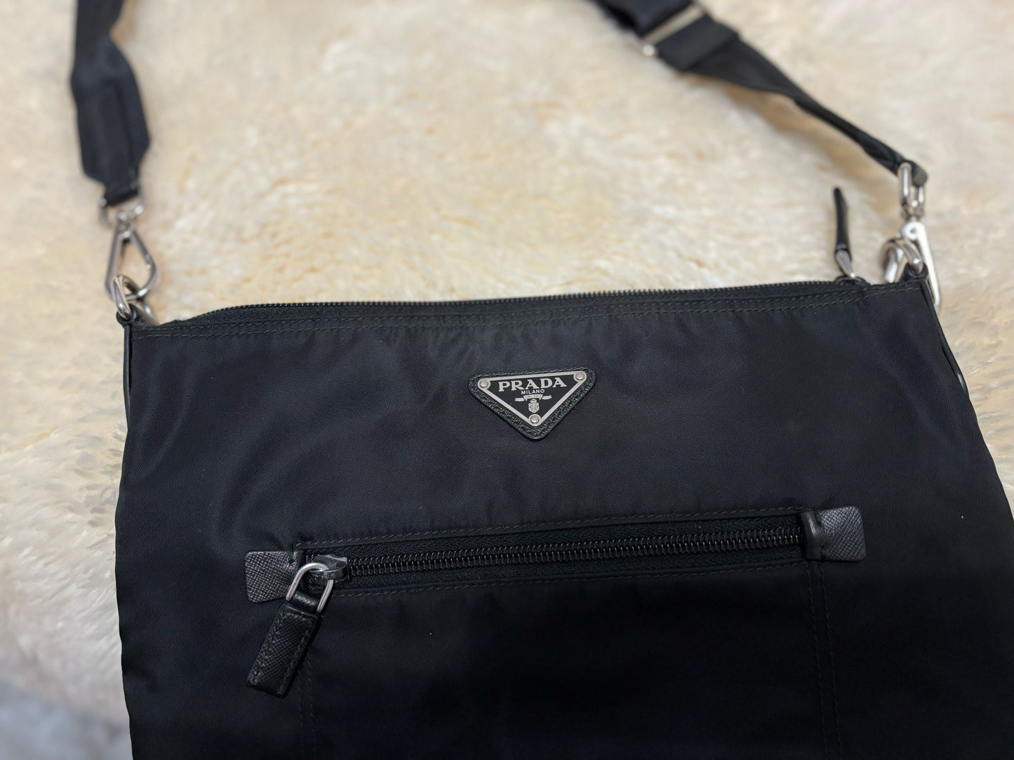 Prada Re-nylon Black Crossbody Bag