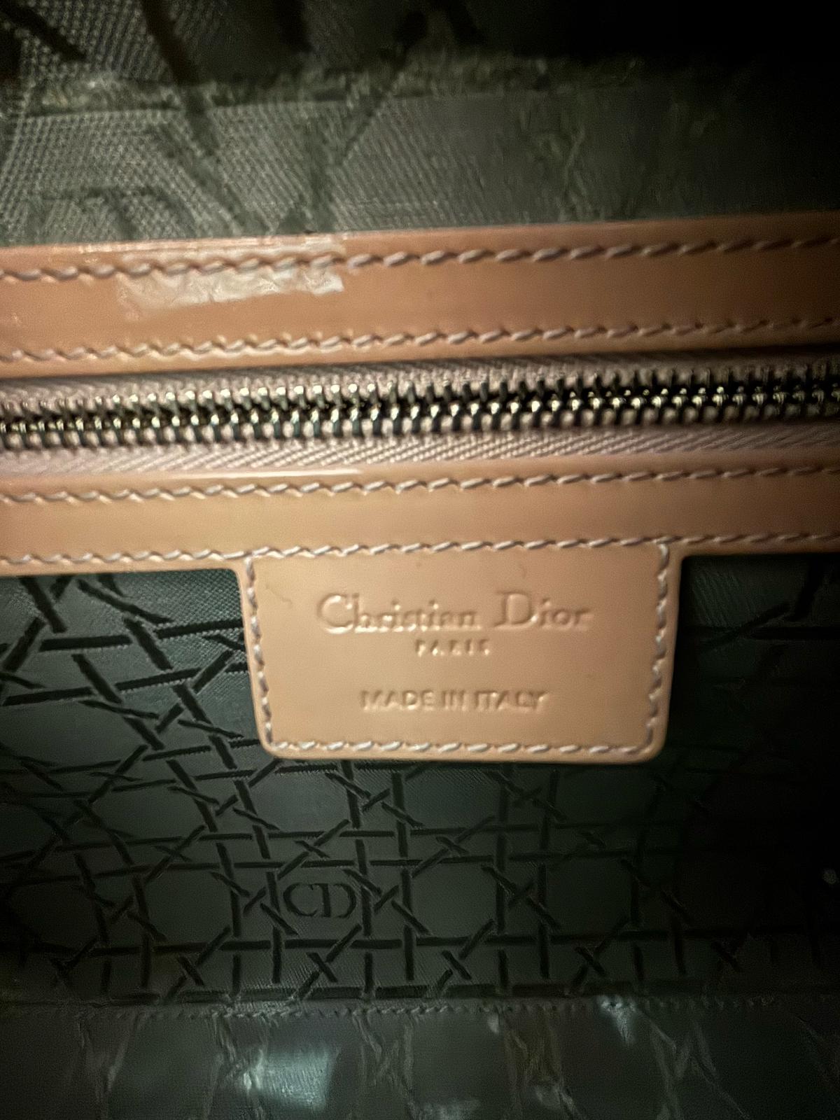 Lady Dior Satchel Medium Patent Cannage Leather with Silver Hardware