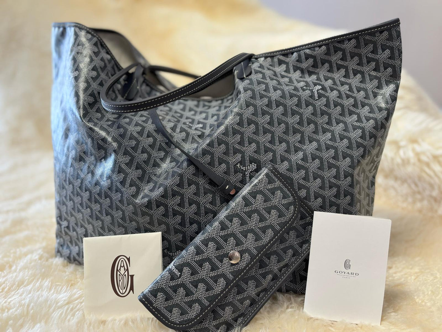 Goyard St Louis Tote Gray GM XL