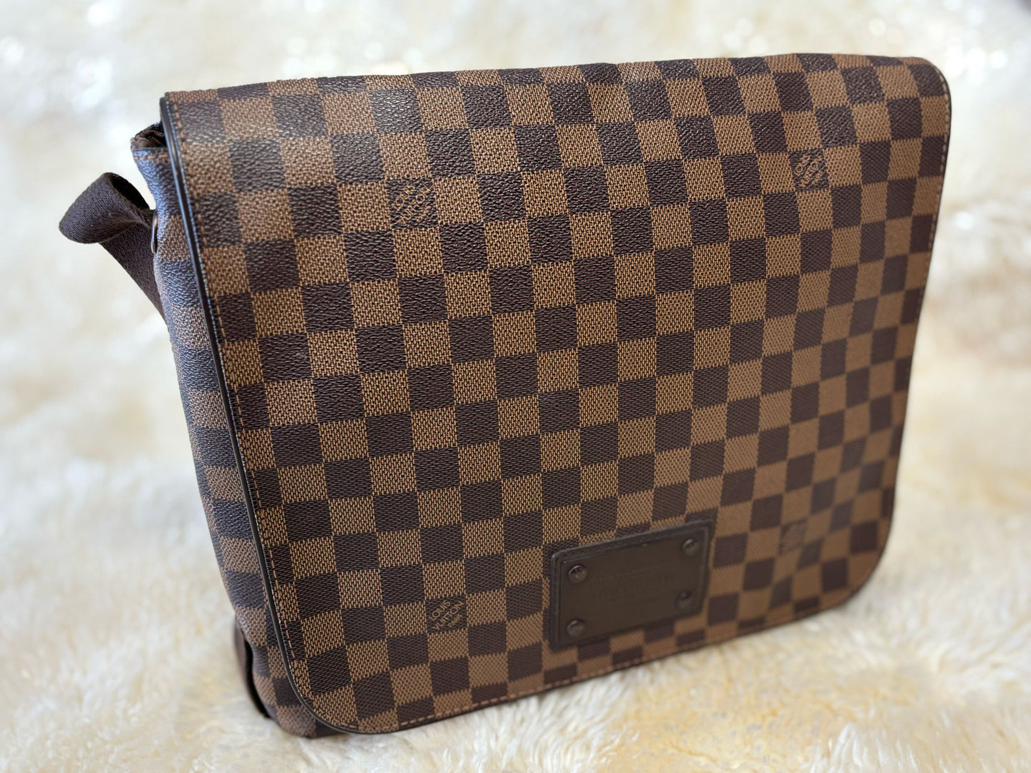 Louis Vuitton Damier Ebene Brooklyn Shoulder Messenger Bag Medium