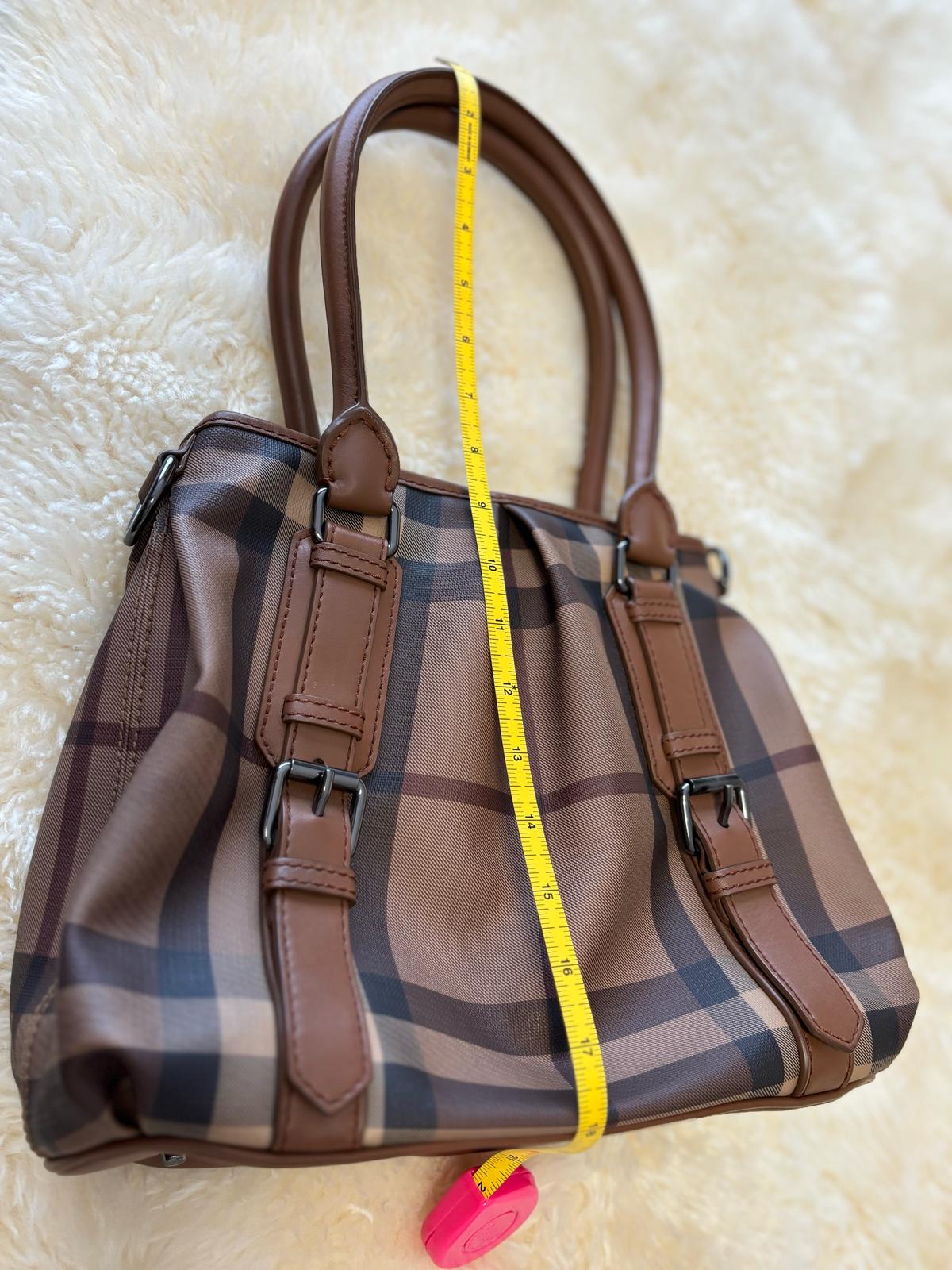 Burberry Black Smoked Check PVC and Leather Lowry Shoulder Bag