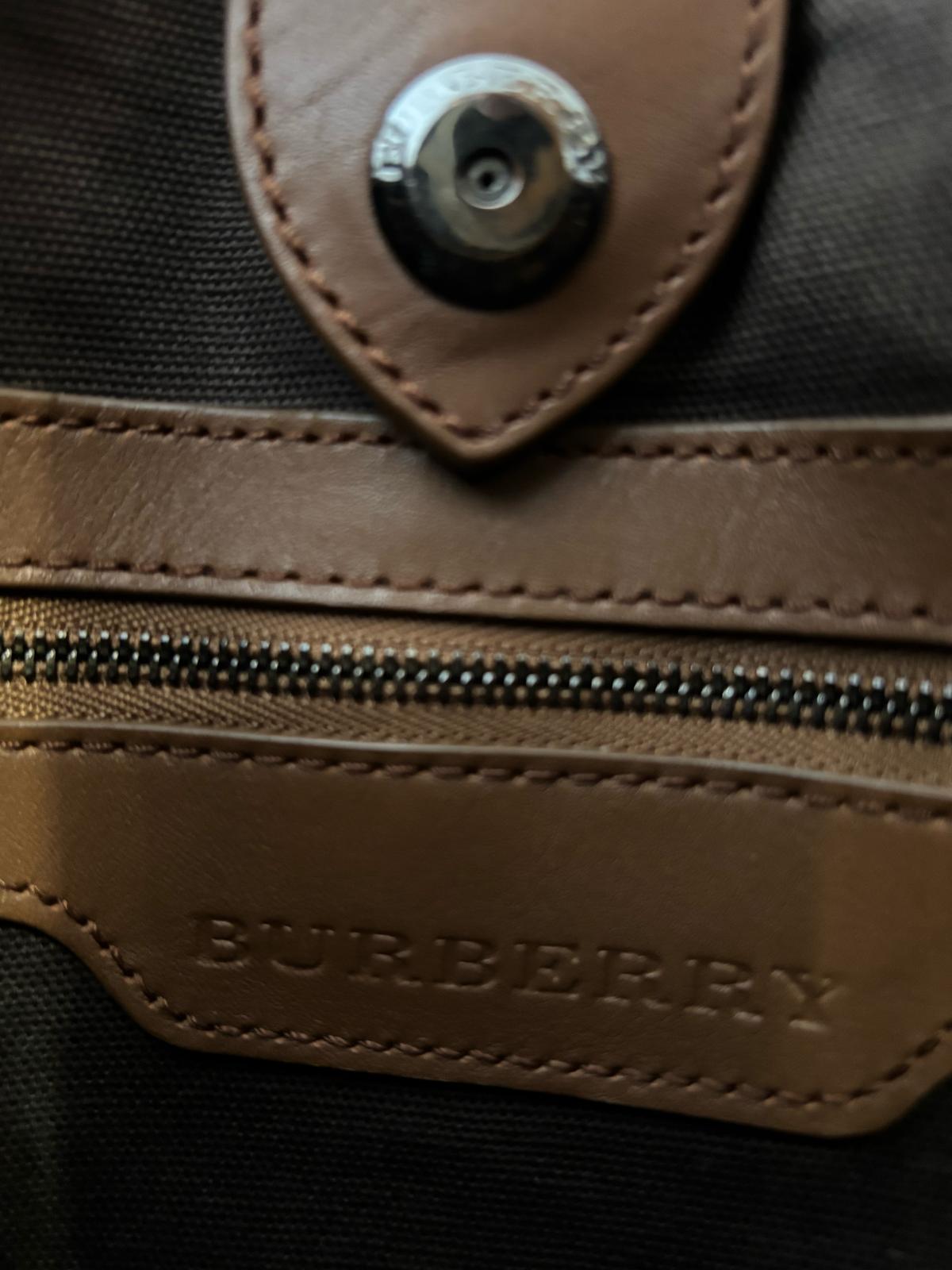 Burberry Black Smoked Check PVC and Leather Lowry Shoulder Bag