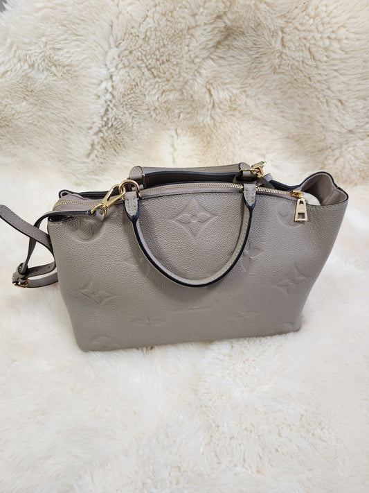 Louis Vuitton Grand Palais Monogram Empreinte Leather Turtle Dove Color L13.4 x H9.4 x W 5.9 inch
