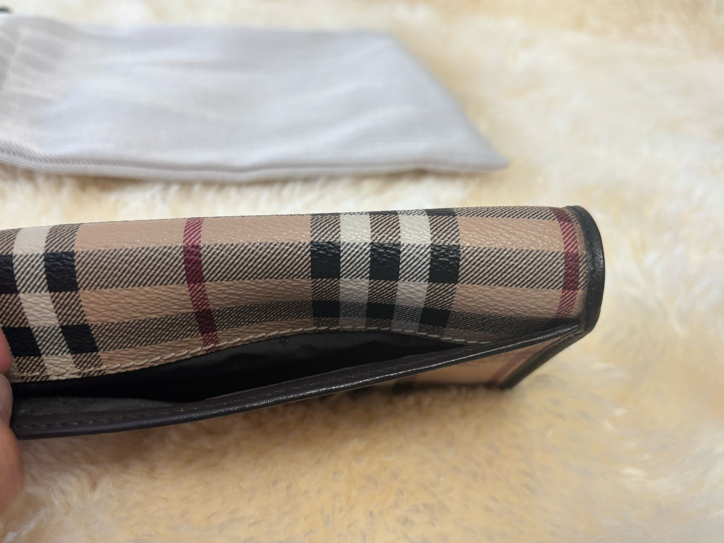 Burberry Check Penrose Continental Wallet Chocolate