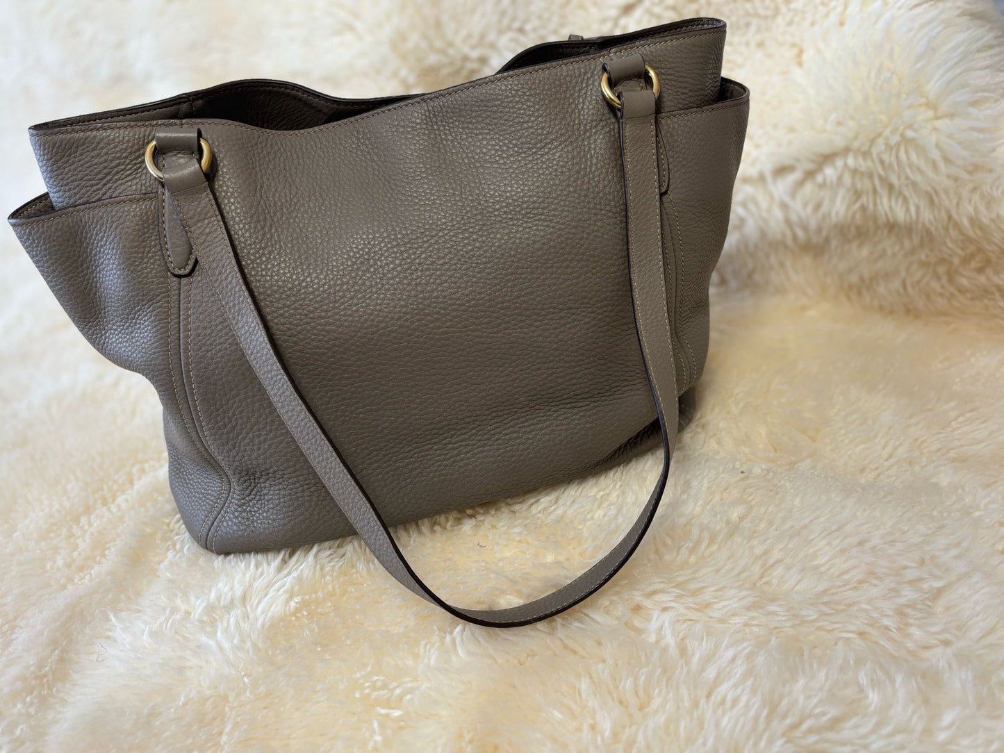 Prada Sacca 2 Manici Double Pocket Argilla Taupe Gray