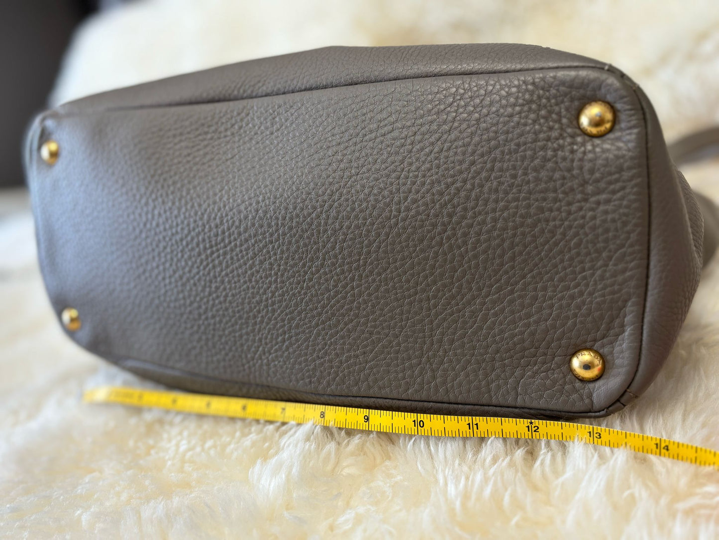 Prada Sacca 2 Manici Double Pocket Argilla Taupe Gray