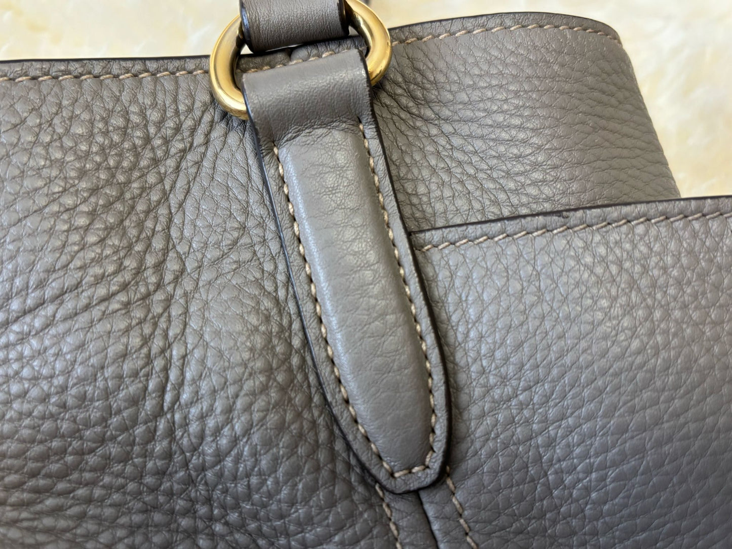 Prada Sacca 2 Manici Double Pocket Argilla Taupe Gray