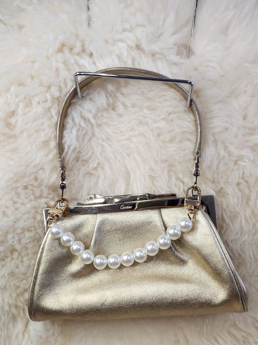 Cartier Gold Panthere Art Deco Evening Mini Pouch Bag W7 x H4 inch
